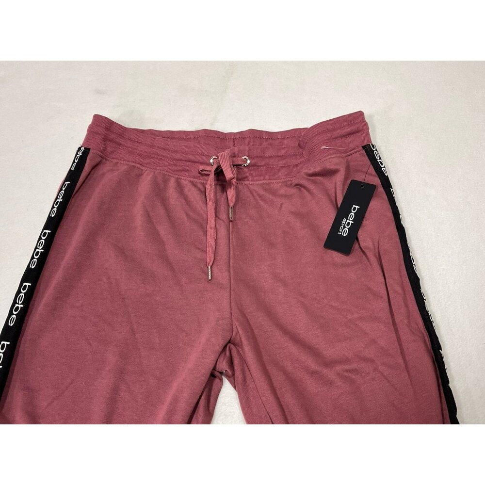 Bebe Sport Women’s Mesh Trim Joggers 1X Antique Rose NWT - Picture 2 of 12